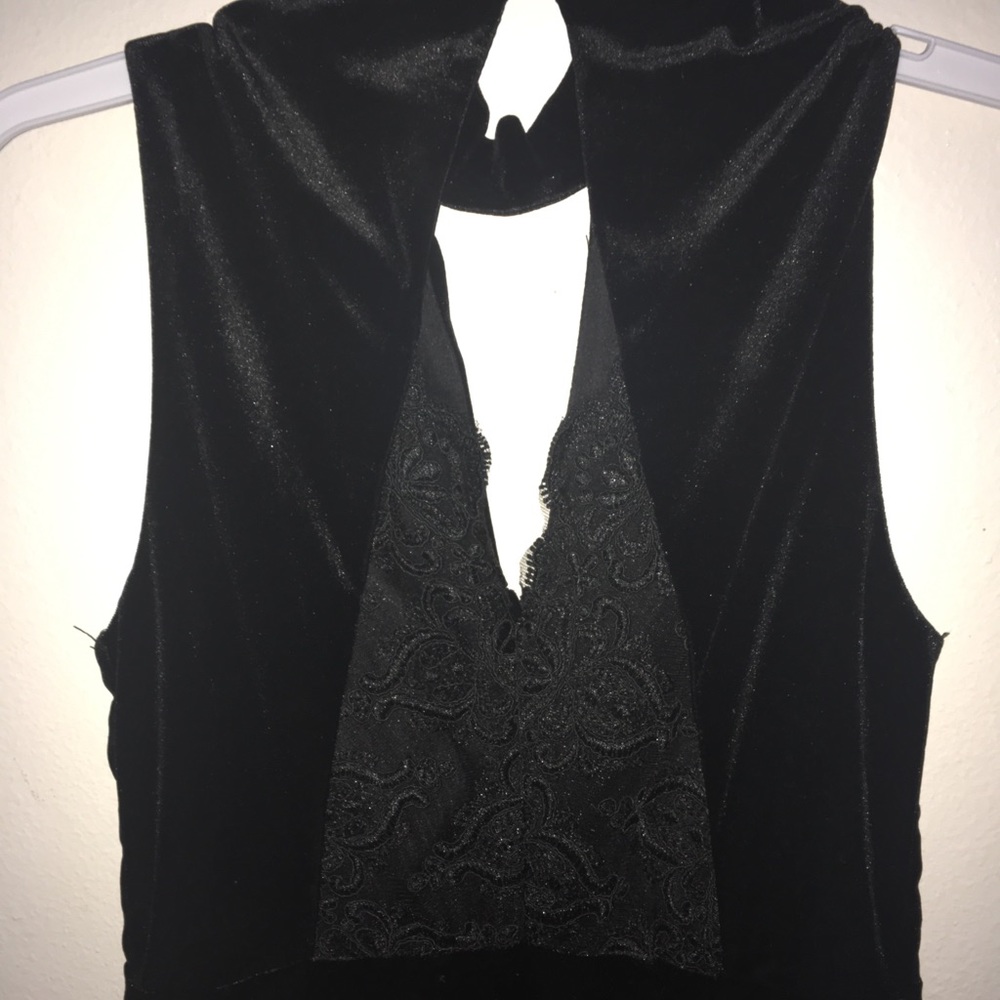 Black Velvet Romper - Picture 3 of 5